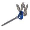 Crystal Rabbit Hair Pin/Bobbi Pin (Blue) view 1