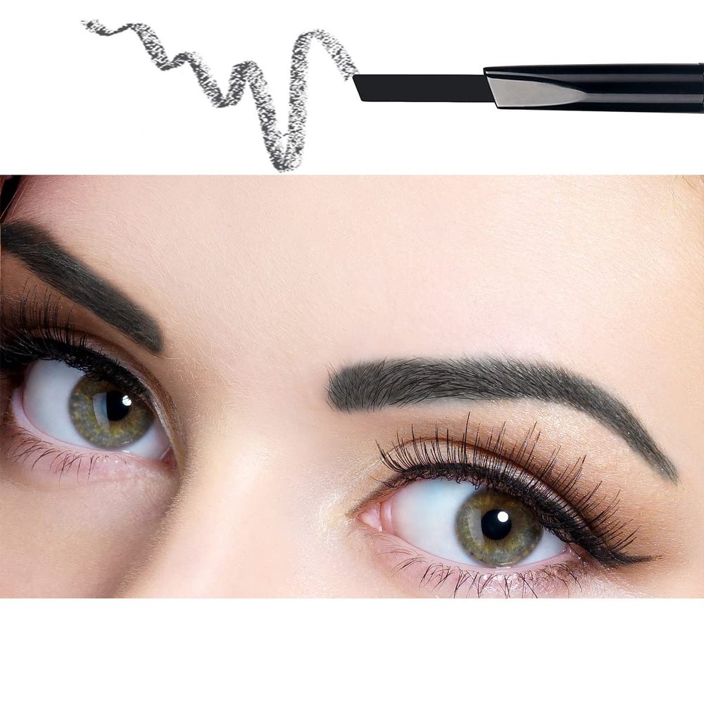 ANIFER Eyebrow Pencil Black Waterproof Smooth Natural Vegan Cruelty Free (Black #1)