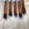 10 Piece Professional Makeup Brushes Set with Cosmetic Travel Bag Premium White Marble Face Brushes Foundation Contour Highlight Eyeshadow for Cream Liquid Powder view 3