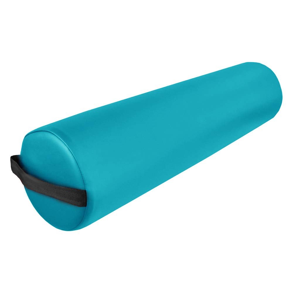 6" Diameter Deluxe Oversized Massage Table 25" Full Bolster - Professional Grade Firm Support Cylindrical Pillow for Knees, Neck, Ankles, and More (Teal)