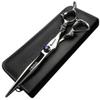 7 inch barber scissors, purple diamond barber scissors, suitable for barbers/families/individuals(7 Inch Flat-AA) view 1