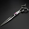 7 inch barber scissors, purple diamond barber scissors, suitable for barbers/families/individuals(7 Inch Flat-AA) view 3