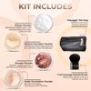 6pc FULL SIZE KIT KABUKI & KABAGGIE Tote Mineral Makeup Set Matte Foundation Bare Face Sheer Powder Cover (Fair 1) view 2