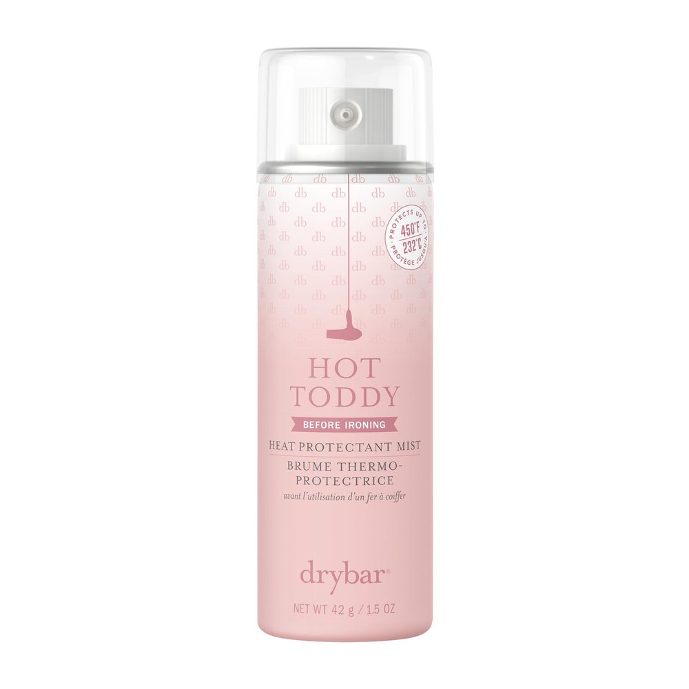 Drybar Hot Toddy Heat Protectant Mist Blanc Scent - Travel Size| Lightweight Formula for Hair, Protects from Heated Styling, Straightening and Styling Irons