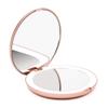Fancii LED Lighted Travel Makeup Mirror, 1x/10x Magnification - Daylight LED, Compact, Portable, Large 5" Wide Illuminated Folding Mirror - Lumi (Rose Gold) view 1