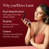 Fancii LED Lighted Travel Makeup Mirror, 1x/10x Magnification - Daylight LED, Compact, Portable, Large 5" Wide Illuminated Folding Mirror - Lumi (Rose Gold) view 2