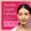 Aromi Metallic Liquid Lipstick | Light Brown Nude Lip Color for Women, Long-lasting, Shimmery Finish, Vegan, Handmade (Brown Sugar) view 3