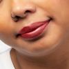 Aromi Dark Red Metallic Liquid Lipstick | Ruby Maroon Lip Color with Shimmery Finish, Vegan, Cruelty-free, Smudge Proof, Long-Lasting, Handmade (Candy Apple) view 2