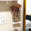LUGUNU Makeup Brush Holder Organizer Crystal Vanity Decor Bling Personalized Comb Brushes Pen Storage Box Container (Gold 1 Pack) view 4