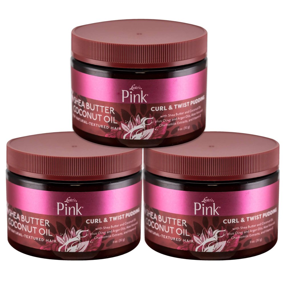 Luster's Pink Shea Butter Coconut Oil Curl & Twist Pudding - 3 pack