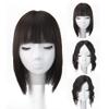 12" Thick Human Hair Forehead Topper for Women, Silk Base Parting Clip in Wiglet Hairpieces for Thinning Hair, Straight view 1