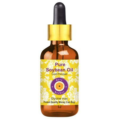 dve herbes Pure Soybean Oil (Glycine max) with Glass Dropper Cold Pressed 10ml (0.33 oz)