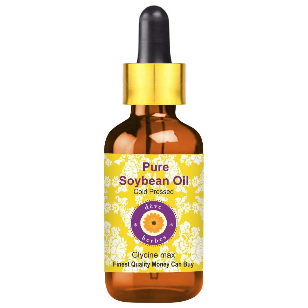 dve herbes Pure Soybean Oil (Glycine max) with Glass Dropper Cold Pressed 10ml (0.33 oz)
