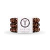 TELETIES - Spiral Hair Coils - Ponytail Holder Hair Ties for Women - Phone Cord Hair Ties - Strong Grip, No Rip, Water Resistant, No Crease Hair Tie Coils - 3 pack (Large, Tortoise) view 1
