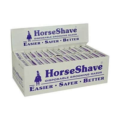 Horse Shave - Purple, Plastic, Modern Disposable Grooming Razor. 6-Pack for Horse Owners & Groomers