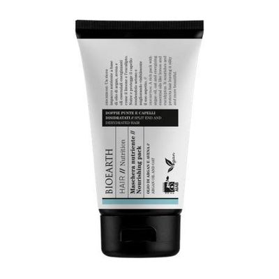 BIOEARTH - Nourishing Hair Mask - For dehydrated hair - Against split ends - With oats and argan oil - AIAB - Vegan - Nickel Tested - 150 ml