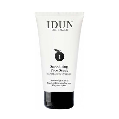 Idun Minerals Smoothing Face Scrub - For Renewed, Deeply Cleansed And Brighter Skin - Soft Creamy Texture - Soften The Skin - Removes Dead Skin Cells - Removes Impurities From The Skin - 2.53 Oz