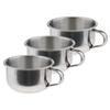 3pcs Bathroom Salon Stainless Steel Men Barber Shaving Mug Bowl Kit view 1