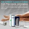 Cleancut Personal Electric Shaver & Trimmer Combo - ES412 Foil Shaver, PS335 Body Trimmer for Men & Women, Rechargeable Cordless Shaver for Face, Pubic, Intimate Areas - Made in Japan view 2