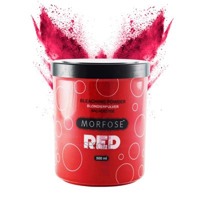 Morfose Professional Bleaching Powder 450 g / 15.8 oz Red Bleaching Powder Hairdressing Supplies Hair Brightener Salon Hairdresser Bleaching