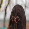 Copper bow hairpin brooch Shawl pin Textured hair clips Hair Barrette Bun Holder Hair Slide Hair Pin Hair Stick Scarf pin Sweater brooches view 2
