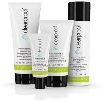 Clear Skin 4-Step Acne Treatment Set  Cleanser, Toner, Acne Gel & Oil-Free Moisturizer for Oily and Acne-Prone Skin