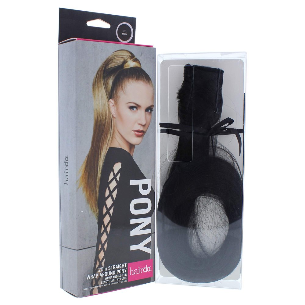 Hairdo Straight Wrap Around Pony, R2 Ebony