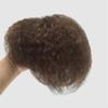 10" Natural Curly Top Wiglet Hairpieces Clip in Thick Hair Topper with Bangs for Women, Light Brown view 4