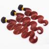 Cloud Hair Ombre Color Dark Orange Body Wave Hair Bundles Weaves and Top Frontal Closure Pieces Two Tone Color 3Pcs Hair Wefts Extensions 370G/Lot (22 24 26+20 inch frontal) view 4
