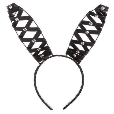 amscan Domineer Bunny Ears Headband - One Size, Black - 1 Pc.