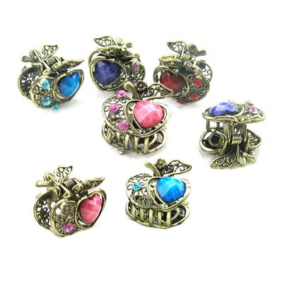 12PCS Women Vintage Alloy Mini Hair Jaw Clip Rhinestone No-Slip Hair Grip Hair Pin Hair Claw Small Bang Clip Hair Clamp (Style 3)