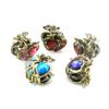 12PCS Women Vintage Alloy Mini Hair Jaw Clip Rhinestone No-Slip Hair Grip Hair Pin Hair Claw Small Bang Clip Hair Clamp (Style 3) view 3
