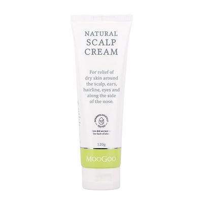 MooGoo Scalp Cream - Seborrheic Dermatitis & Cradle Cap Natural Formula, Relief for Red, Itchy, Crusty & Dry Skin Around the Scalp, Ears, Hairline, Eyes & Nose, for Babies & Adults, 120g / 4.2oz.