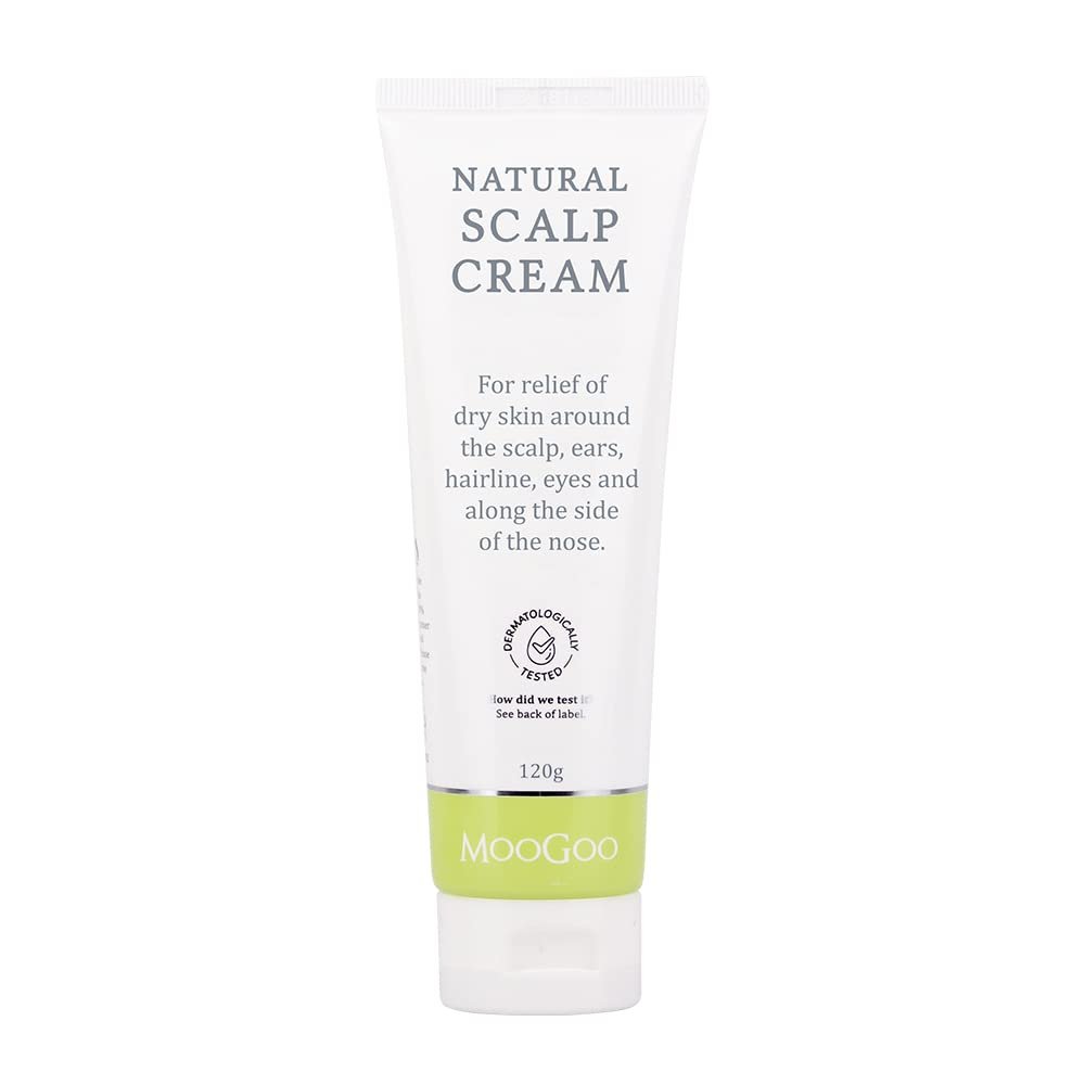 MooGoo Scalp Cream - Seborrheic Dermatitis & Cradle Cap Natural Formula, Relief for Red, Itchy, Crusty & Dry Skin Around the Scalp, Ears, Hairline, Eyes & Nose, for Babies & Adults, 120g / 4.2oz.