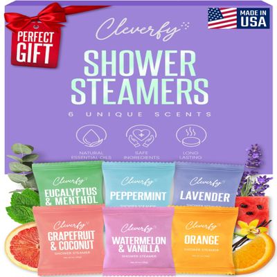 Cleverfy Shower Steamers Aromatherapy - Valentines Day Gifts for Her, Him, Women, Daughter, Mom, Girlfriend, Wife, Teen Girls and Boys - Valentines Gifts for Her, Him, Women and Men - 6 Tablets