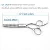 5.5" Hair Thinning Scissors Barber Scissors Professional Sharp Hairdresser Hair Thinning Shears 28 Teeth 440C Silvery Convex Edge Blade Blind Hole KINSARO for Hairdresser Barber or Home Use view 2
