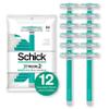 Schick Xtreme 2 Blade Sensitive Skin Disposable Razor For Men, Pack of 12 view 1