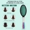 AGARO Classic Cushion Hair Brush with Strong & flexible nylon bristles, having Anti-static ball tips, for Grooming, Straightening, Detangling Hair, Ideal for Men & Women, Cyan view 3