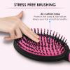 AGARO Delight Cushion Hair Brush, Black and Pink, 100 g view 4