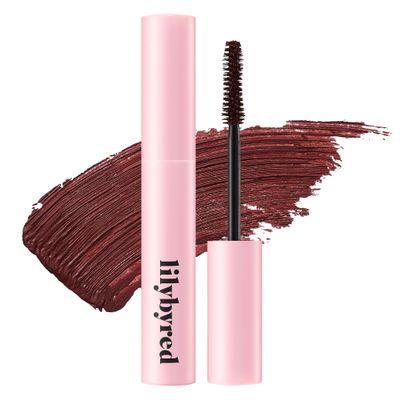lilybyred Am9 to Pm9 Survival Colorcara | Korean Color Mascara with Natural Effect, Waterproof Waterless Formula, Bold Color, Long-Lasting Curl Hold, Clump-Free, No Smudge, 0.21 oz. (02 Rosy Brown)