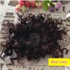 100% Human Hair Curly Messy Scrunchies Hair Updo Donut Hair Bun Extensions for women Red wine view 2