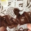 100% Human Hair Curly Messy Scrunchies Hair Updo Donut Hair Bun Extensions for women Jet black view 3