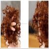 100% Human Hair Curly Messy Scrunchies Hair Updo Donut Hair Bun Extensions for women Jet black view 4