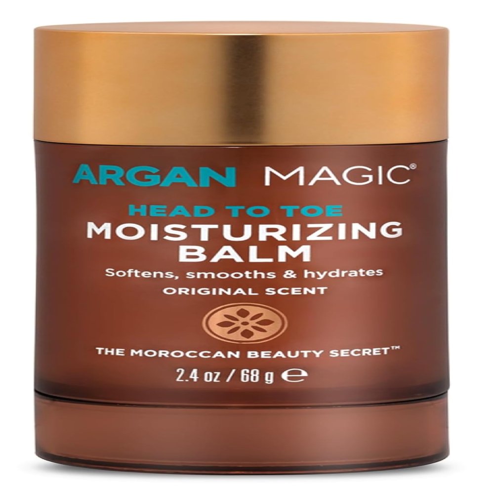 Argan Magic Head To Toe Moisturizing Balm | Softens, Smooths & Hydrates | Original Scent | Made in USA, Cruelty Free, Paraben Free (2.4 Oz)