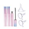 3 Pieces 7ml Luxury Reusable Empty Mascara Tubes With Eyelash Wand Empty Bottle Tube Container for Eyelash Growth Oil Mascara with Brush and 3 Funnels Home and Travel Use Pink Gradient view 1