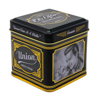 19Fifties Union Original Pomade For Men - 4oz Beautiful Tin | All Day Firm Hold, Easily Washes Out With Water, High Shine & Amazing Scent - Ideal For Pompadours, Side-Part Comb-Overs, & Slick-Back