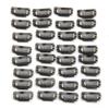 20pcs Metal Snap Clips for Hair Extensions DIY Clip in on Hair Extension Wigs 9 Teeth 32mm 1.2g/pc Black Brown Beige Color (Black) view 1