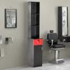BarberPub Locking Wall Mount Hair Styling Barber Station Drawer Storage Beauty Salon Spa Equipment for Barber Salon 3036-1 (Black&Red) view 2