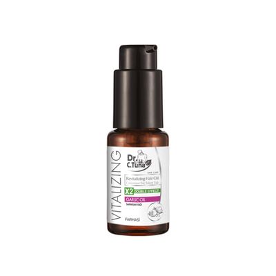 FARMASi Dr. C. Tuna Vitalizing Garlic Oil, Hair Growth Oil for Thicker Longer Fuller Healthier Hair, Prevent Hair Loss & Thinning, All Natural Vitamin Rich Treatment, All Hairy Types, 1 fl.oz (30 ml)