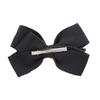 Dark Grey Sweatshirt Fleece Hair Bow Hair Clip for Girls and Toddlers - Large view 2